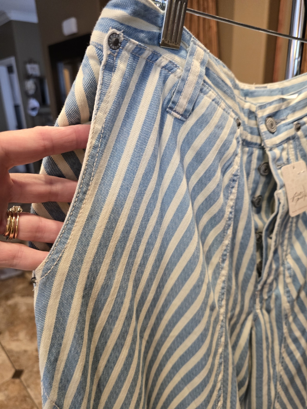 Free People Runyon striped pants, NWT L - Picture 8 of 12